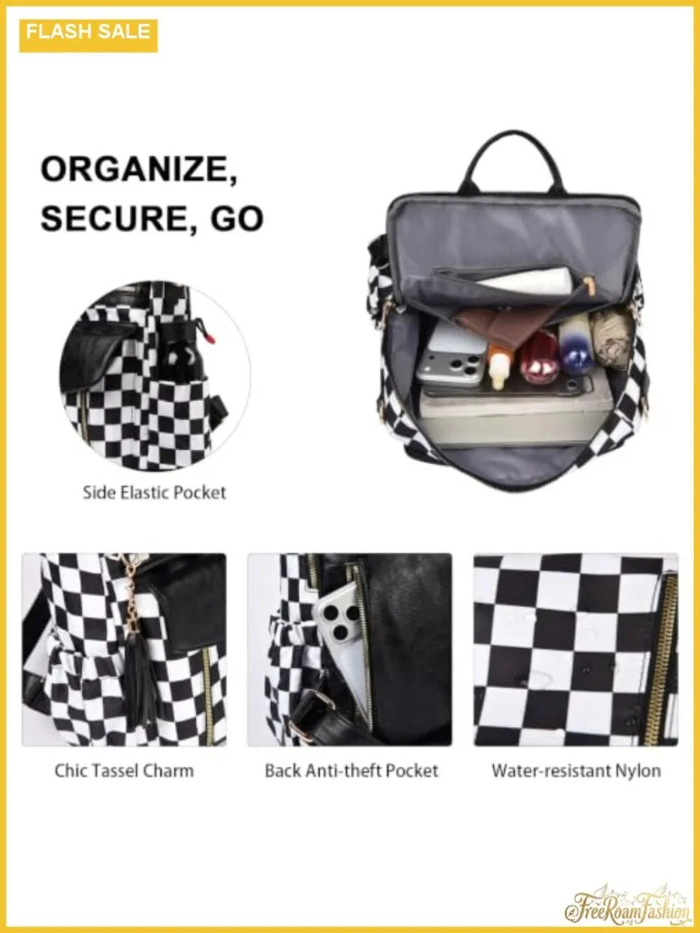 Nylon Backpack Purse Women Anti-theft Convertible 3-Way Satchel Handbag Work